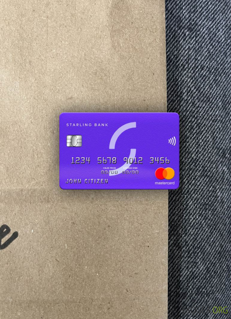 Royaume , Uni Starling bank mastercard photolook recto